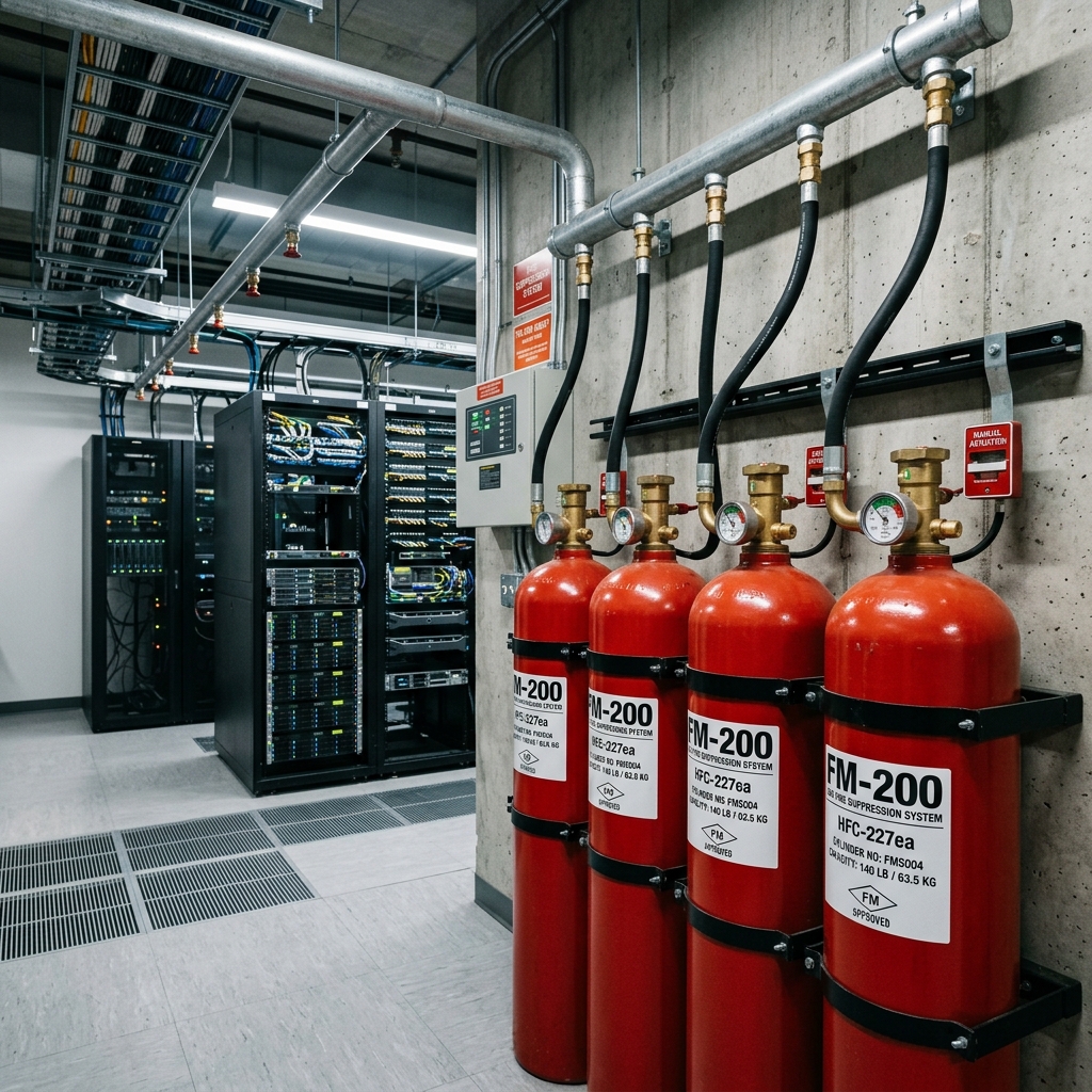 Hassas Elektronik Cihazlar ve Veri Merkezleri İçin Temiz Gazlı Söndürme Sistemleri